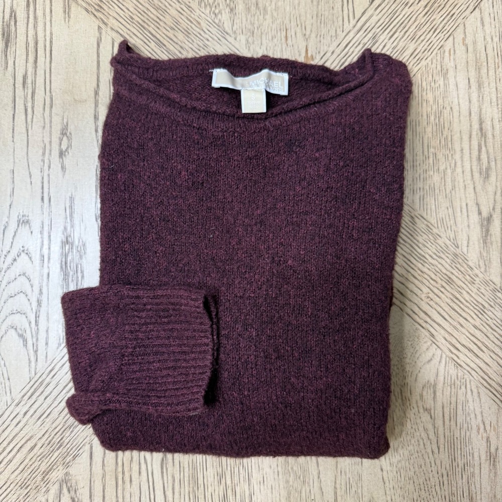 Michael Kors Women's Small Purple‎ Long Sleeve Knit Pullover Sweater